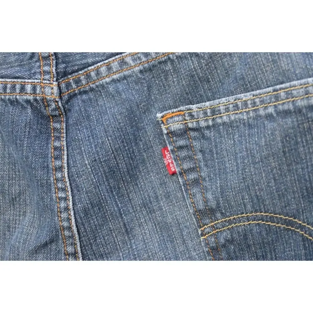 Levi's 550 Relaxed Fit Straight‎ Blue Denim Jeans Rugged Mens Size 44 x 32